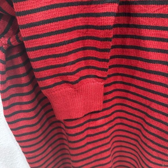 Coofandy red stripe sweater size XL - Picture 4 of 7